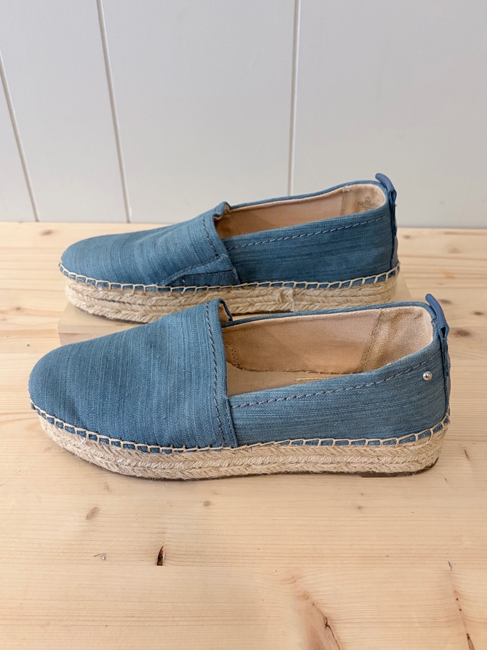Circus by Sam Edelman Denim Blue Espadrille Platform Slip On Shoes Women’s 8